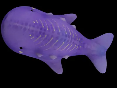 3D Model Whale Cartoon Low-poly 3D model