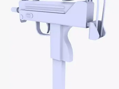 Mac 11 Submachine Gun Low-poly 3D model