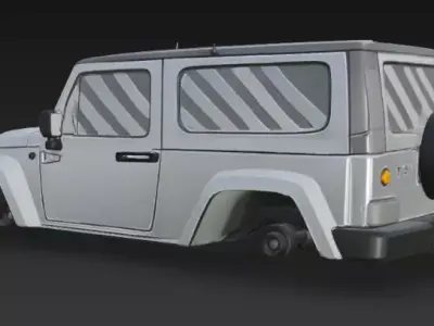 jeep upper body 3D model