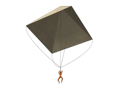 Leonardo da Vinci parachute 3D model