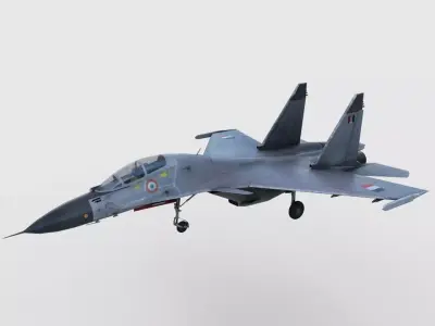 Sukhoi Su-30 MKI Low-poly 3D model
