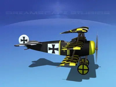 Fokker DR-1 Triplane Udet 3D model