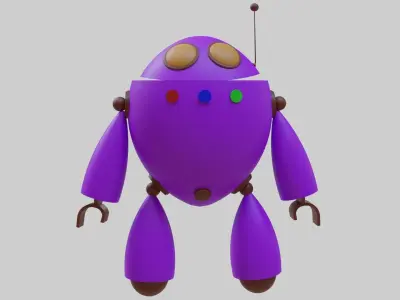 MIGHTY CARTOON ROBOT Free 3D model