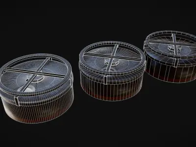 US WW2 Mine Pack 3D Model Collection