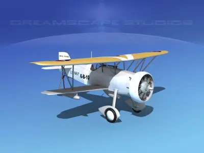 Curtiss F-11-C2 Goshawk V04 3D model