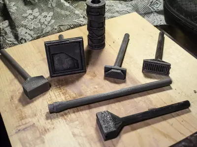 Hard Surface Clay Tools Stamp Sci Fi Panels  3D print model