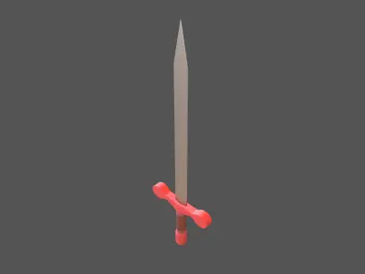 Cartoon Sword v1 003 Low-poly 3D model