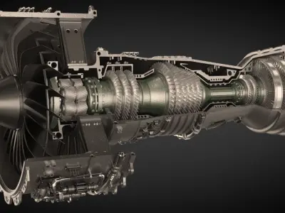 jet engine 3D model