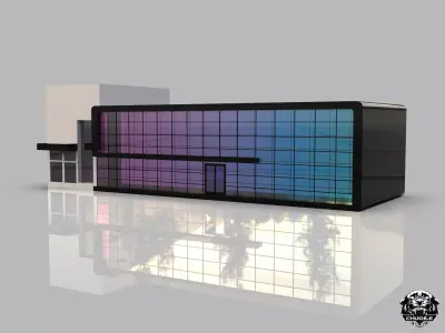 Modern Building Sports Low-poly 3D model