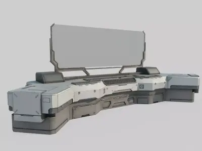 Future Science Fiction Computer Console 3D model