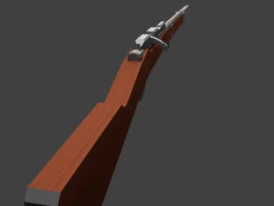 FRENCH RIFLE 1870 Low-poly 3D model