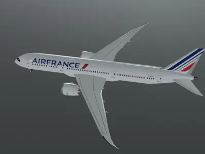Air France Boeing 787-9 3D model Low-poly 3D model
