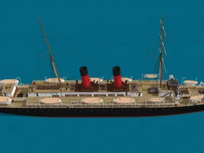 SS La Bourgogne Low-poly 3D model