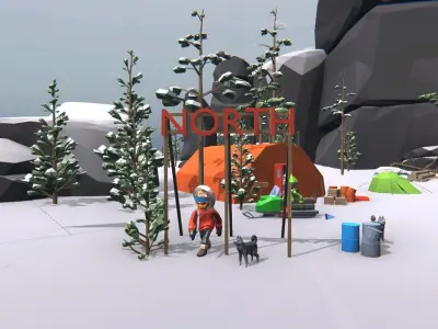 LOW POLY WORLD - NORTH Low-poly 3D model