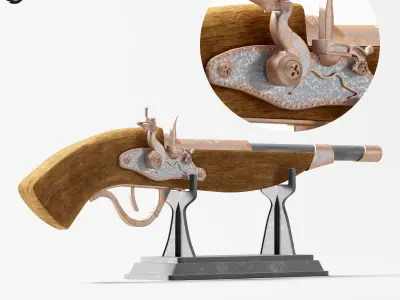 Decorative gun 6s 3D model