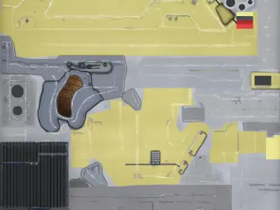 M41A PULSE RIFLE ALIENS Low-poly 3D model