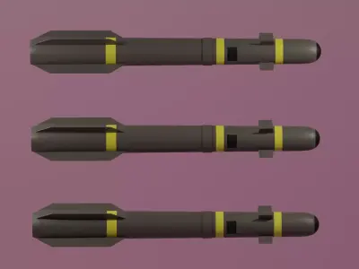 AGM-114 Hellfire Missile Low-poly 3D model