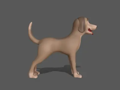 Cartoon Stylized  Puppy Dog 3D model