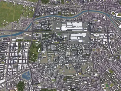 Gwangju Low-poly 3D model