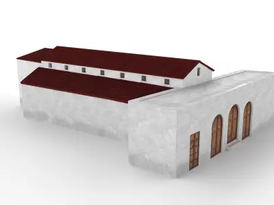 Basilique Low-poly 3D model