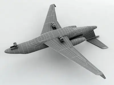  Embraer Phenom 300 Aircraft Low-poly 3D model