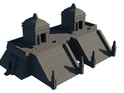 Mayan Temple Low-poly 3D model
