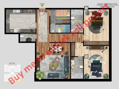 Tower in a city FULL Residential building Revit Lumion 3D model