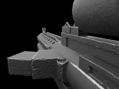 Star Wars E-11 Blaster Rifle Low-poly 3D model