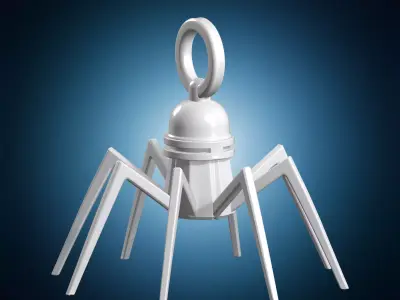 Bacteriophage Spider Pendant 3D Print Model 3D print model