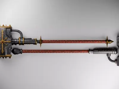 Hammer Warhammer Game Ready Model Low-poly 3D model