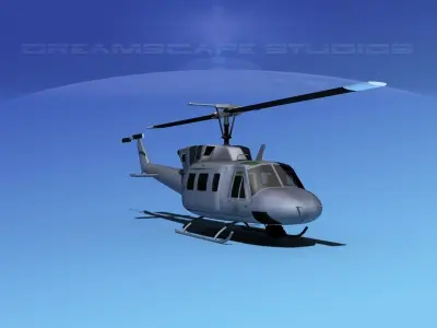 Bell UH-1N Twin Huey Marines 3D model