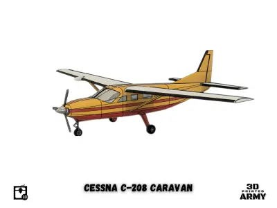 Cessna 208 Caravan 3D print model