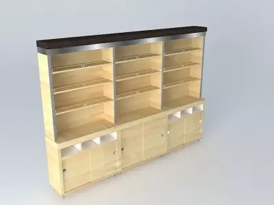 Kit124 Desk wall by Alex Marques Free 3D model