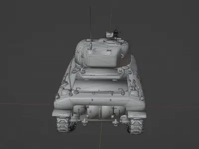M4 A1 Sherman Low-poly 3D model