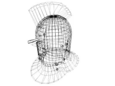 Ancient Combat Helmet - Roman Gladiator 3D model
