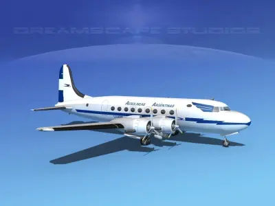 Douglas DC-4 Aerolineas Argentinas 3D model