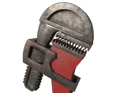 Pipe wrench 3D model