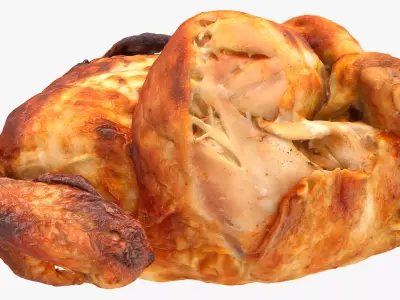 Chicken and a Parts Low-poly 3D model