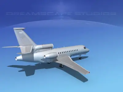 Dassault Falcon 900 Bare Metal 3D model