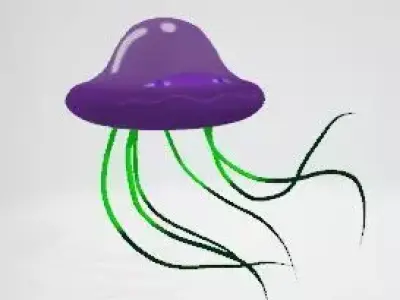 Photorealistic Low-Poly Jellyfish 3D Model Low-poly 3D model