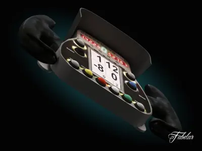 Racing steering wheel 3D model