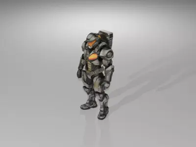 Futuristic Soldier 3D model order