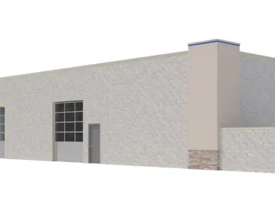 Rretail-008-NTB sliding closet door 3D model