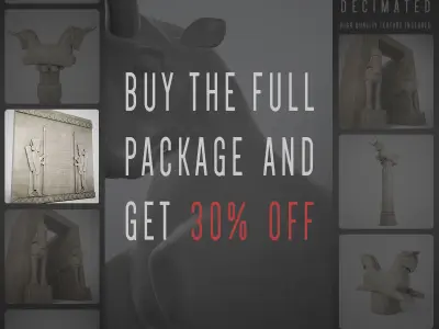 Soldier Wall Ancient 3D model