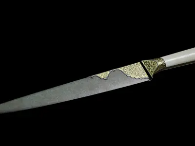 19th Century Iran Knife Low-poly 3D model