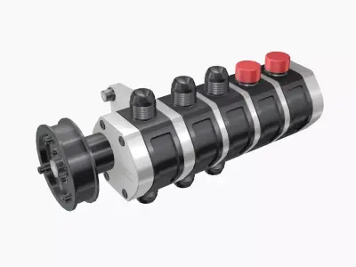 Savy Dry Sump Oil Pump Low-poly 3D model