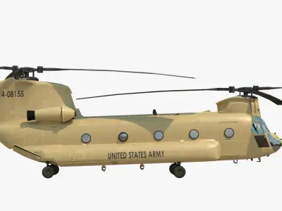 transport rotorcraft Chinook 3D model