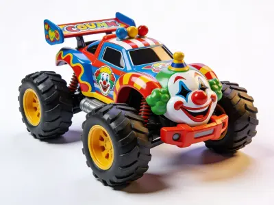 Carnival Chaos Monster Truck 3D Model Low-poly 3D model