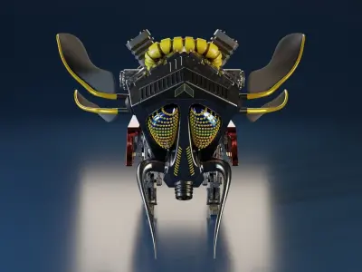 Robot insect Low-poly 3D model