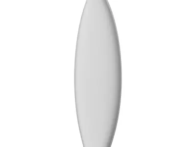 Surfboard Classic Fishboard 3D Model 3D model